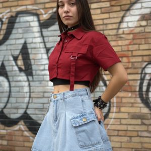 Pollera Cargo Midi Jean Mujer Not Today