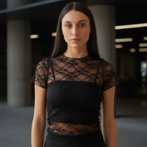 Remera Not Today Tul Merlina Sin Género Manga Corta