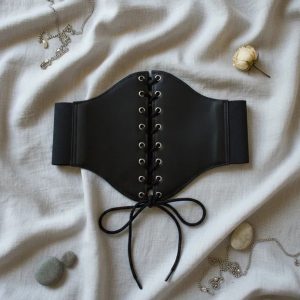 Underbust - Kpop Corset Dark Bajo Busto Cordon Simple