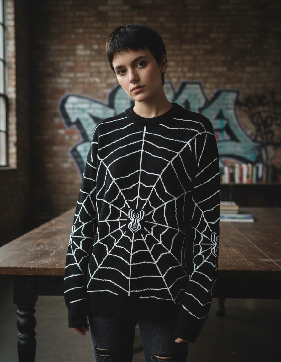 Pullover Not Today Araña Varios Colores Gotico Kpop - Image 8