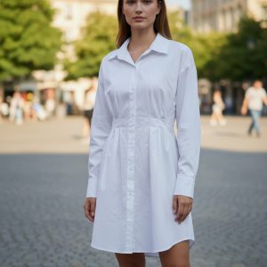 Camisa Larga Blanca - Top Mangas Largas Encaje