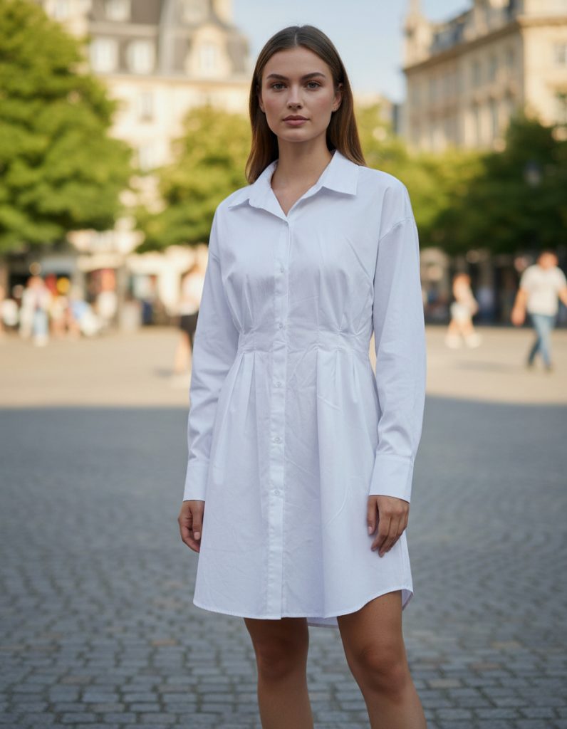 Camisa Larga Blanca - Top Mangas Largas Encaje