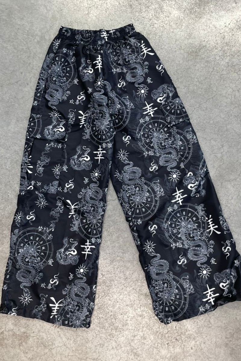 Pantalón Cargo Zodiaco - Negro Mujer Not Today Kpop - Image 4