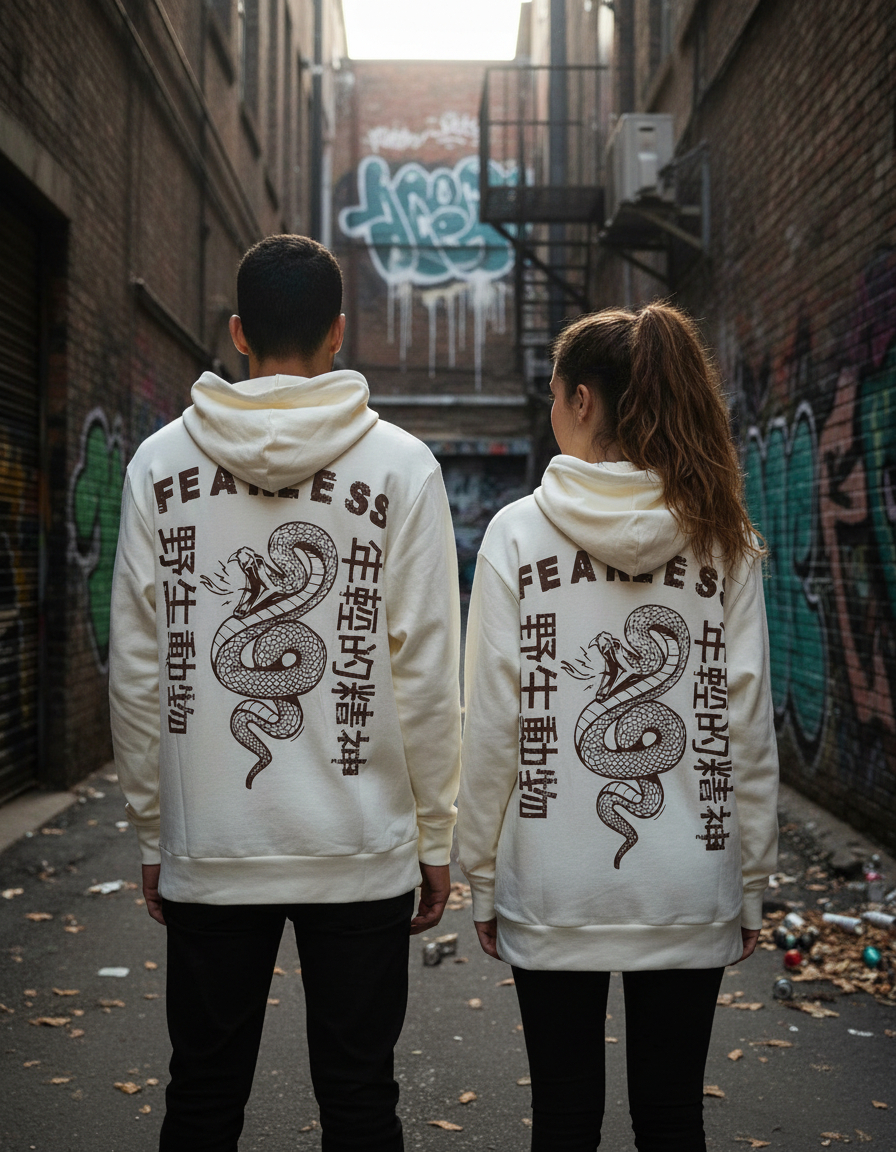 Buzo Hoodie Not Today Rustico Fearless Unisex - Image 4