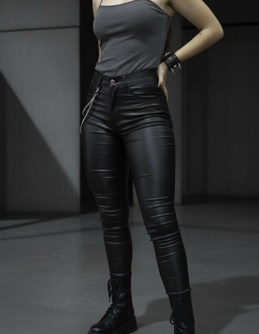 Pantalón Engomado Chupin Not Today Mujer Egirl Dark