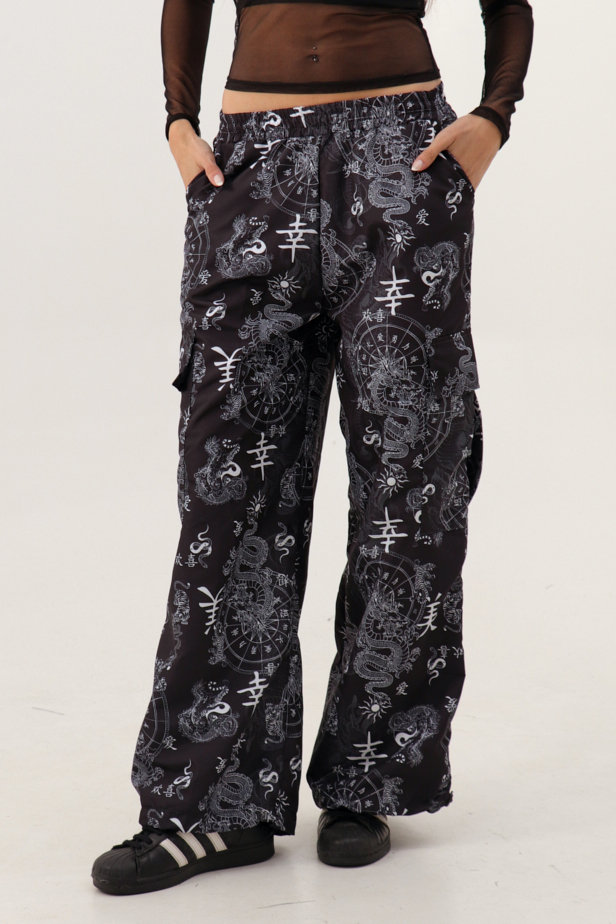 Pantalón Cargo Zodiaco - Negro Mujer Not Today Kpop - Image 2