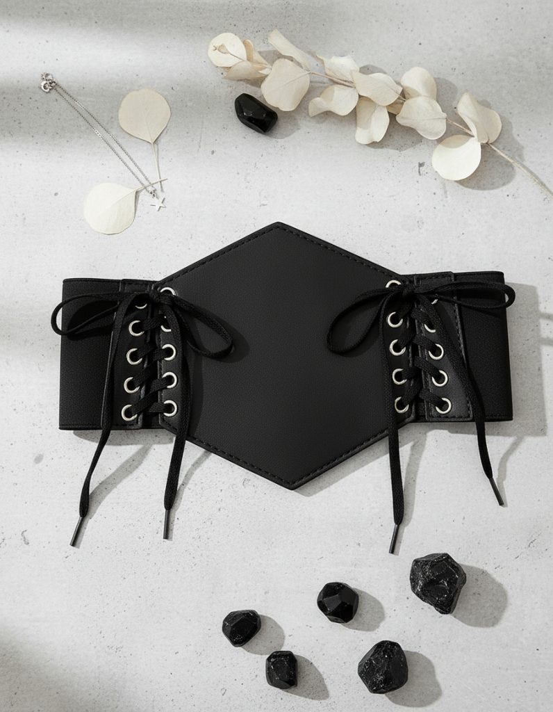 Underbust - Kpop Corset Dark Bajo Busto Doble Cordon