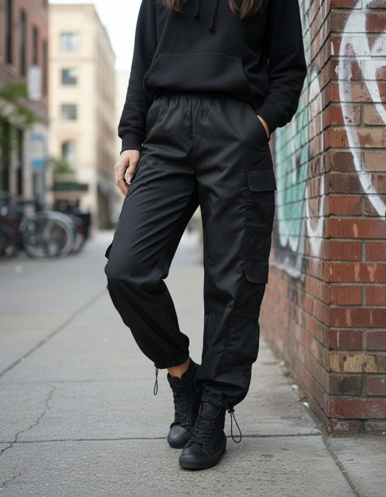 Pantalon Cargo Clásico De Estructura Oversize.