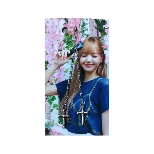 Aros K-pop 11 - Aritos Black Pink Cruz Doble Merchandising - Image 2