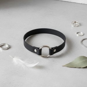 Choker Lunar - Collar Ecocuero Egirl Dark Bruja Gotico
