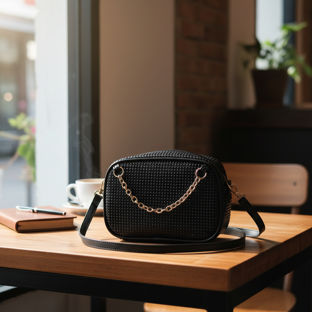 Cartera Bandolera Not Today Eco-cuero Negra