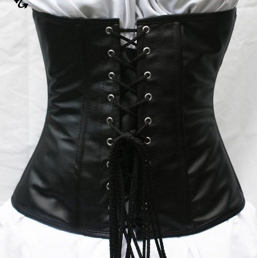 Corset Bajo Busto Ecocuero Con Cordones - Image 3