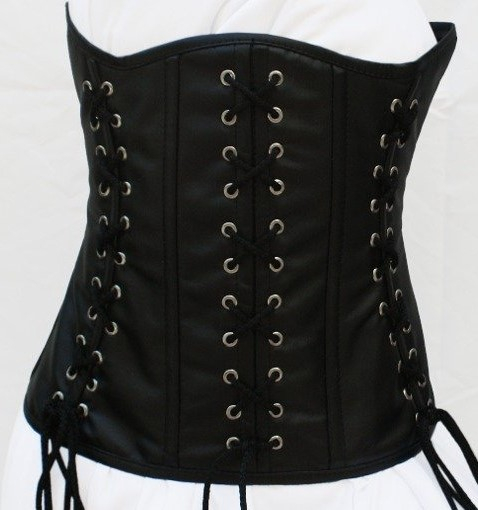 Corset Bajo Busto Ecocuero Con Cordones - Image 2