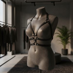 Arnes Doble Cintura - Ecocuero Dark Gotico Erotico Encaje