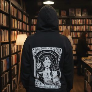 Buzo Hoodie Not Today Rustico Mother Of Cats