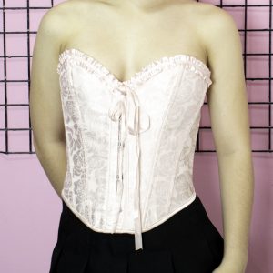 Corset Victoriano Petit Rosa Mujer Elegante Ajustable