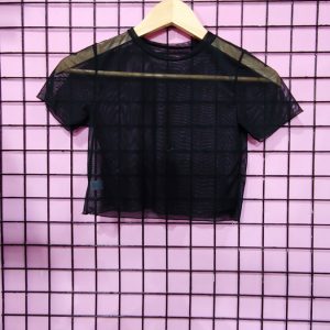 Crop Top Not Today Tul Manga Corta