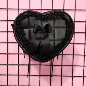Cartera Dark Corazón Moño Not Today Eco-cuero