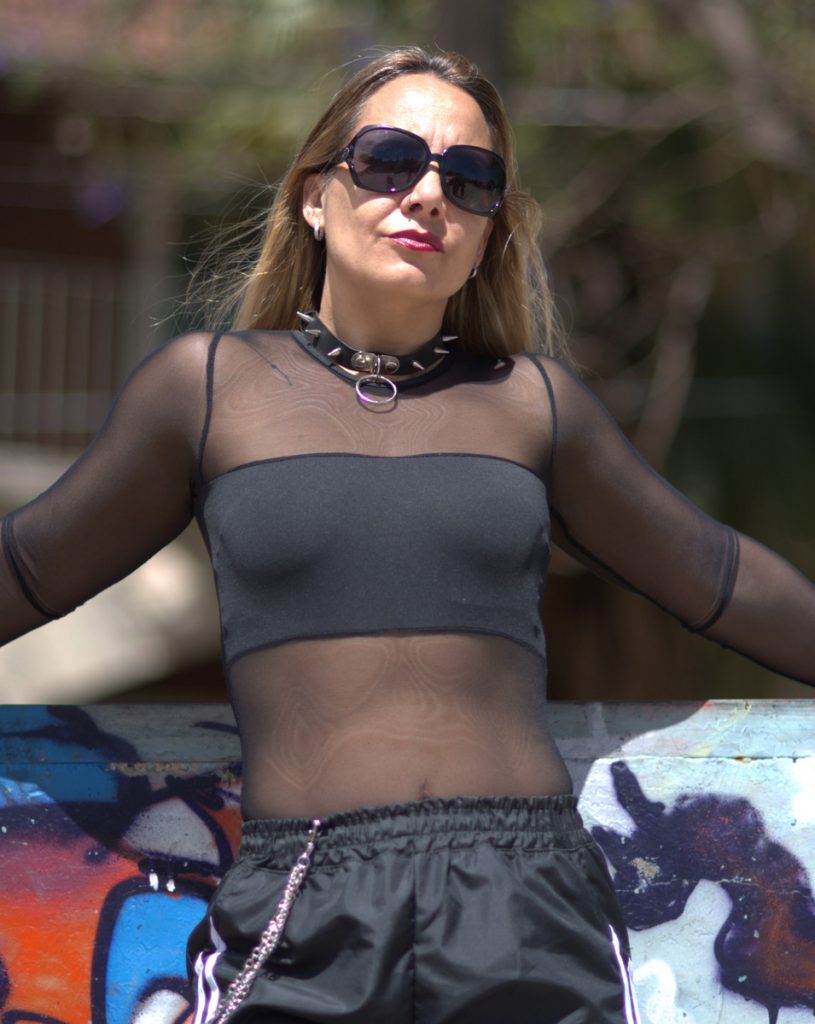 Body Tul - Body Franja Central Mangas Largas