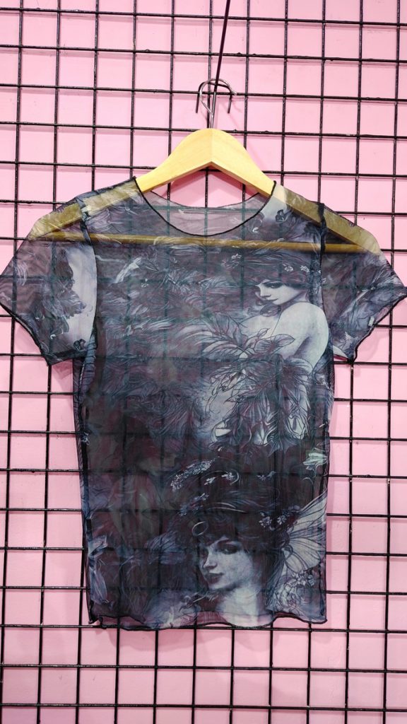 Remera Tul Nocturna Muse - Manga Corta Transparente