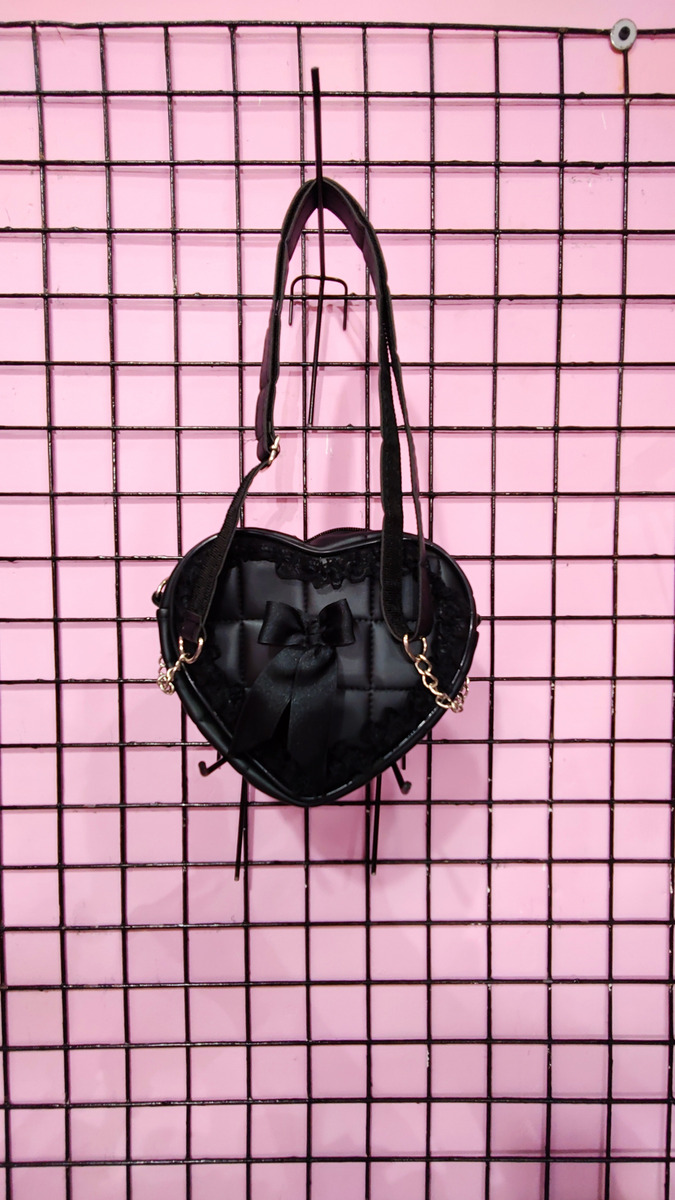 Cartera Dark Corazón Moño Not Today Eco-cuero - Image 3