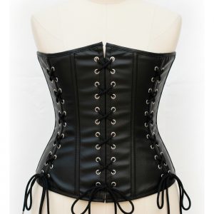 Corset Bajo Busto Ecocuero Con Cordones
