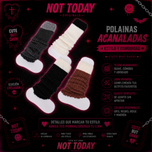 Polainas Tejidas Bicolor Not Today
