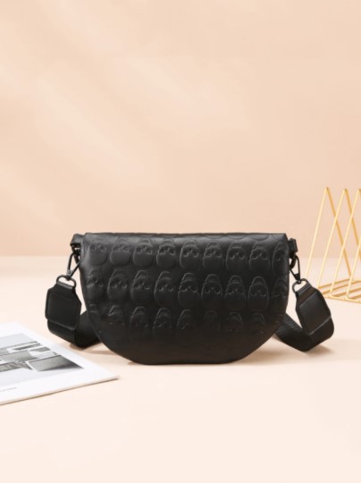Riñonera Negra Con Cadena Y Calavera – Estilo Dark Urbano - Image 3
