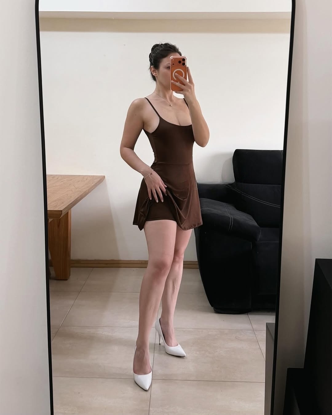Vestido Corto Con Short Interno Mujer – Elastizado Con Breteles - Image 3