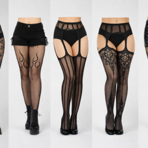 Panty Red Negra Estampada - Modelos Dark