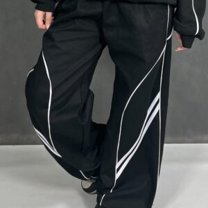 Pantalón Wide Leg  Mujer – Rayas Laterales