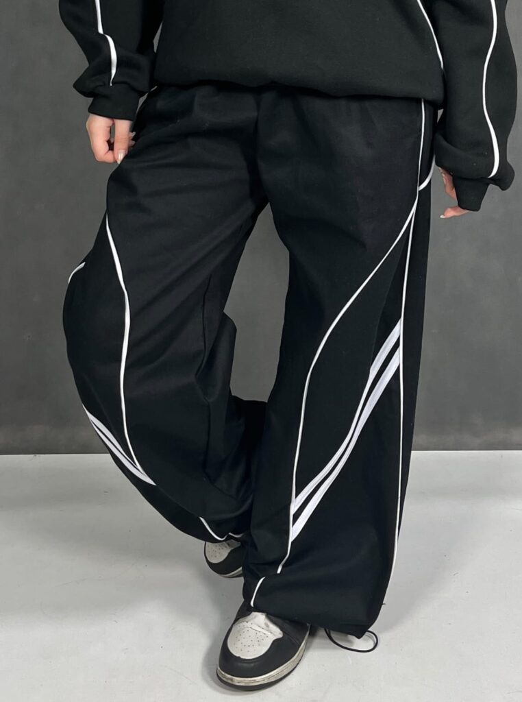 Pantalón Wide Leg Mujer – Rayas Laterales
