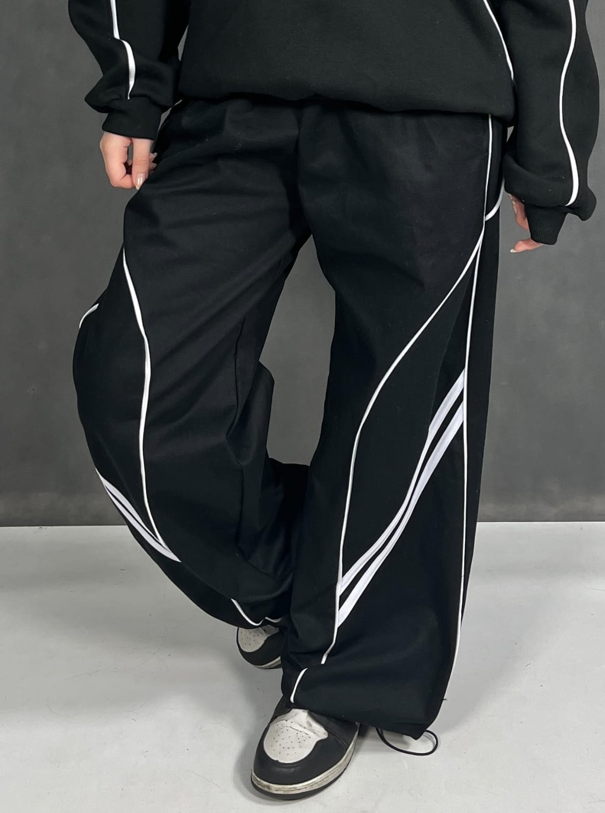 Pantalón Wide Leg Mujer – Rayas Laterales