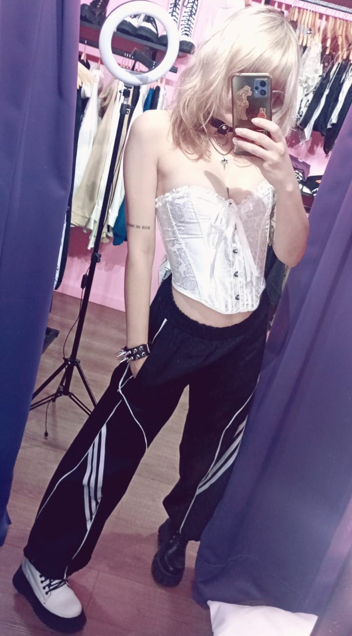 Pantalón Wide Leg Mujer – Rayas Laterales - Image 2