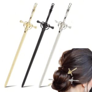 Horquilla Espada Metálica para Cabello – Estilo Gótico / Kpop Dark