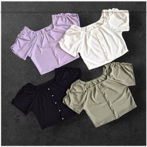 Top Paisana con Perlas – Estilo Kpop / Gótico / Urbano