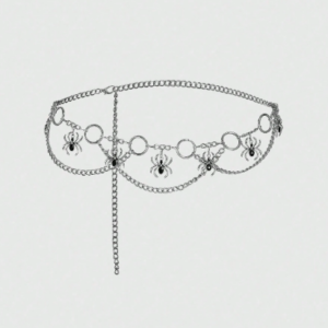 Cinturón De Cadena Gótico Mujer Arañas