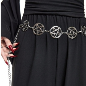 Cinturón De Cadena Gótico Mujer Pentagrama