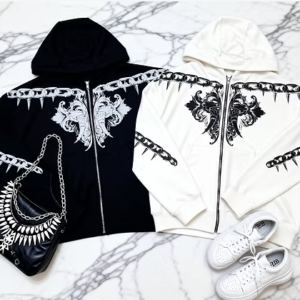 Campera Oversize Dark Chain – Streetwear Gótico