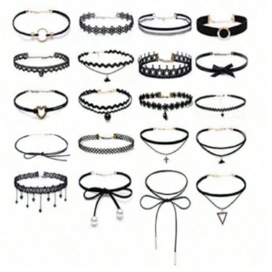 Chokers Góticos Negros y Collares Dark Aesthetic