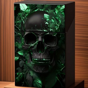 Estuche Porta Cigarrillos Gótico con Calaveras