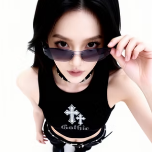 Top Gothic Cross Black – Streetwear Gótico