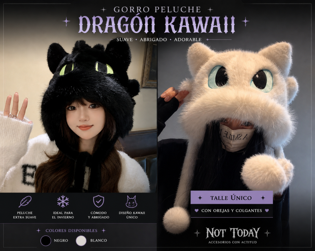 Gorro Peluche Como entrenar a tu Dragon – Invierno Cute