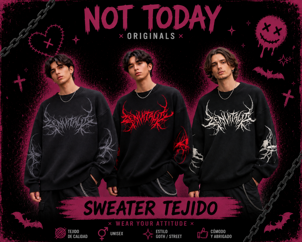 Sweater Oversize Gris Oscuro con Estampa Dark – Estilo Streetwear Minimal