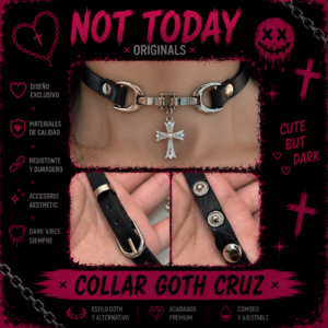 Collar Goth Cruz Aesthetic | Choker Alternativo Not Today