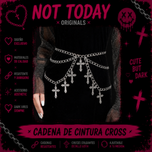 Cadena de Cintura Goth Cross | Body Chain Aesthetic Not Today
