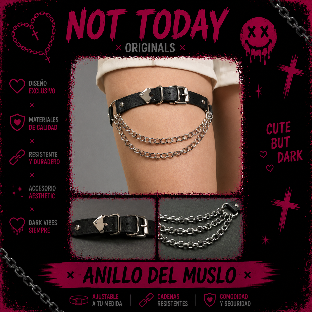 Garter Goth Chain | Accesorio Aesthetic Not Today