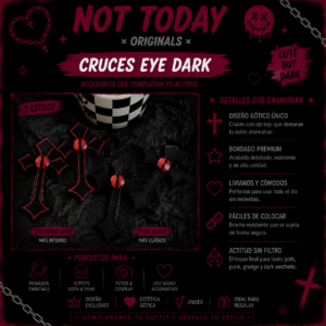 Hebillas Cruces Eye Dark | Hair Clips Goth Aesthetic Not Today