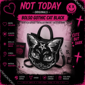 Cartera Gothic Cat Black Pentagram – Not Today Originals