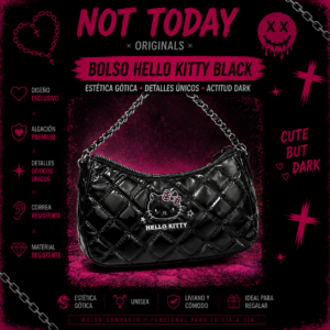 Cartera Hello Kitty Black Charol – Not Today Originals